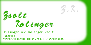 zsolt kolinger business card